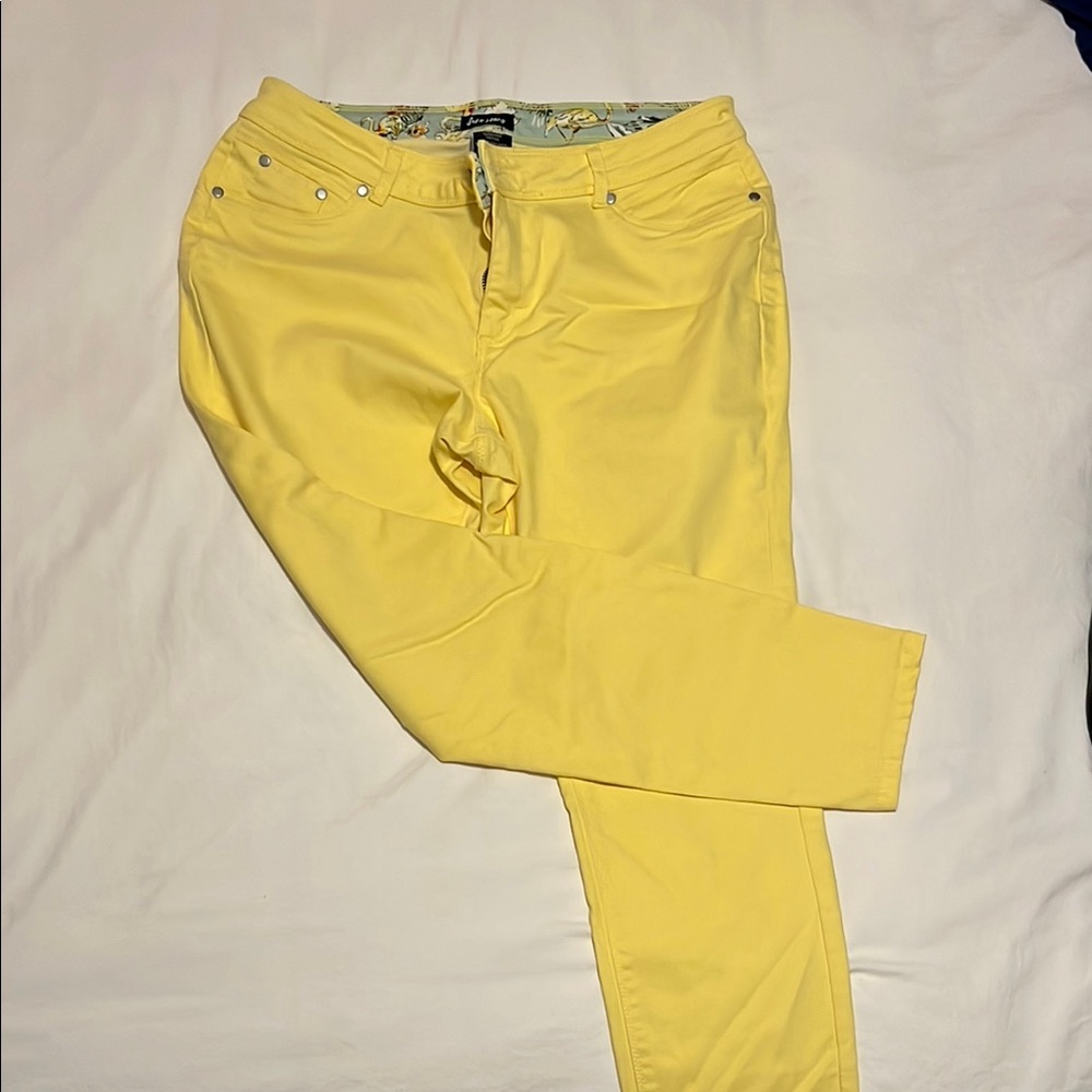 Bright Yellow Skinny Suko brand Jeans